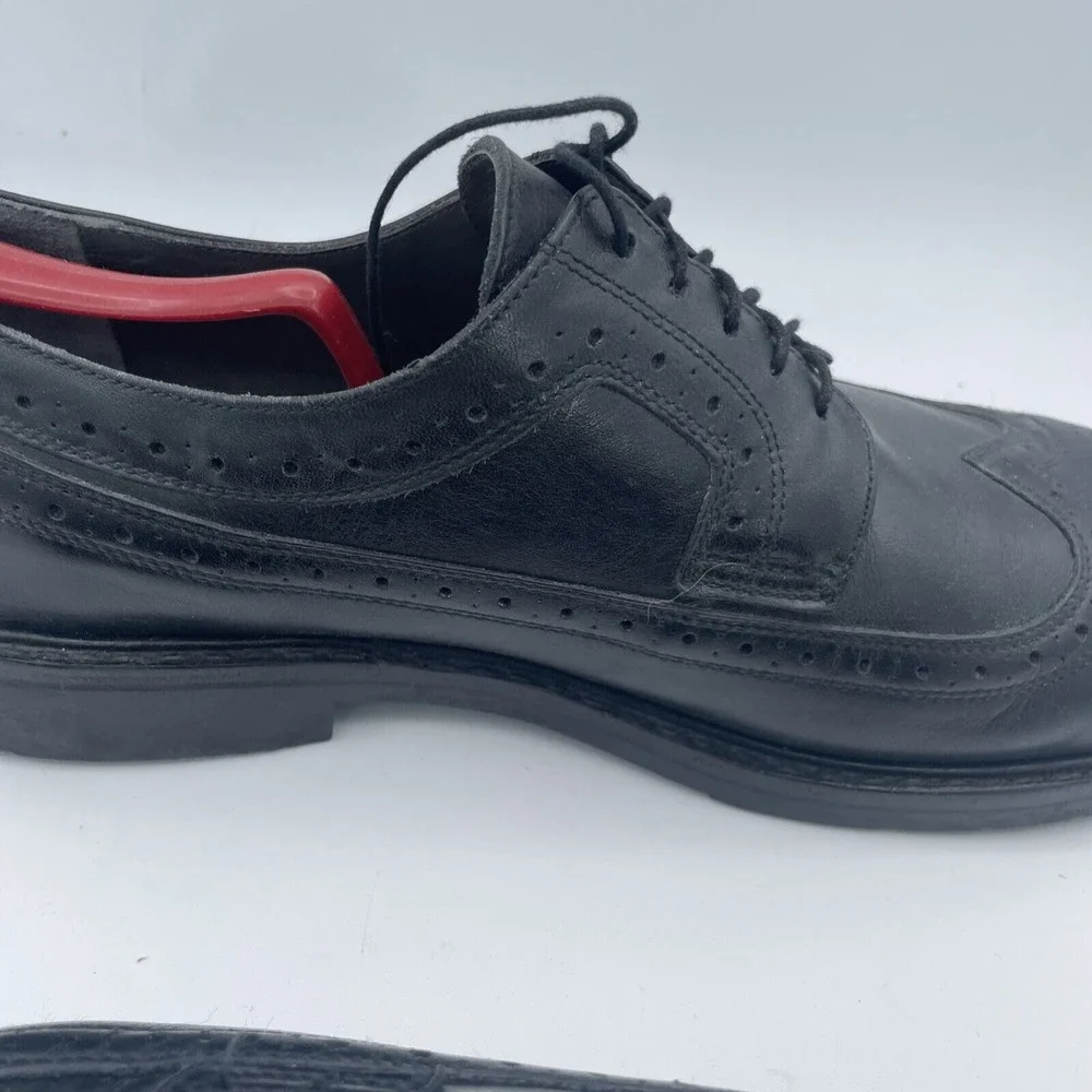 Mephisto Black Leather Goodyear Welt Men's‎ Wingtip Longing Shoes Size 12
